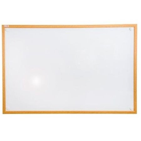 FLOORTEX USA FloortexUSA FCVLM3624W 36 x 24 in. Viztex Lacquered Steel Magnetic Dry Erase Boards; White & Oak FCVLM3624W